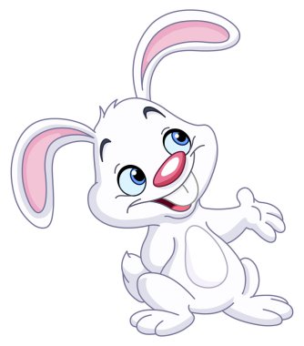 Bunny presenting clipart