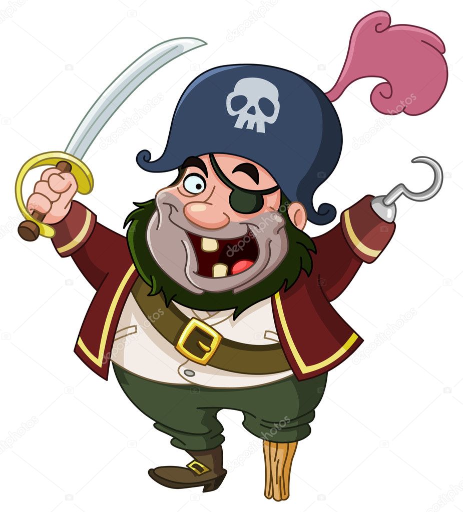 Cartoon Pirate Saber Looking Menacingly Stock Vector (Royalty Free)  1799985220