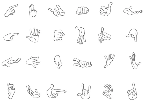 Обрисованные жесты руками — стоковый вектор