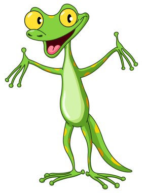 Cheerful gecko clipart