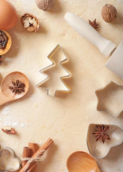 Christmas baking background — Stock Photo, Image
