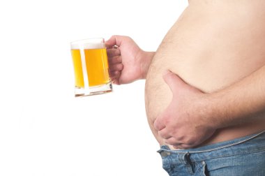 Man with beer clipart