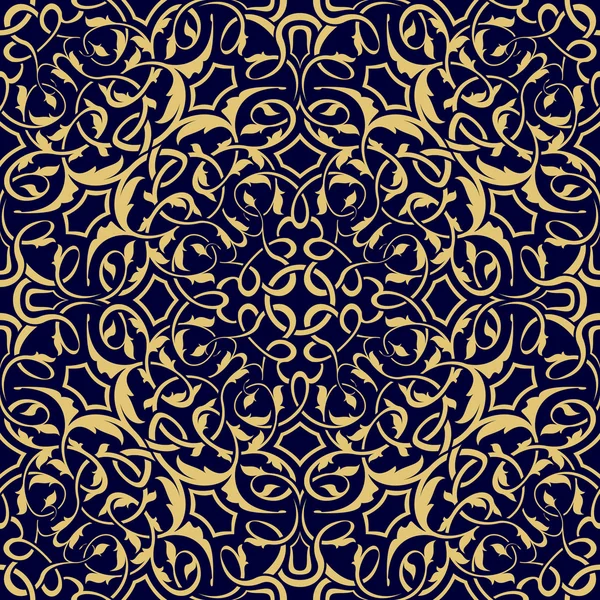 Guld sömlös bakgrund mönster — Stock vektor