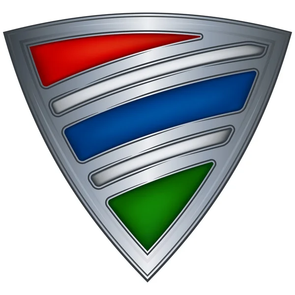 Bouclier en acier avec drapeau Gambie — Image vectorielle