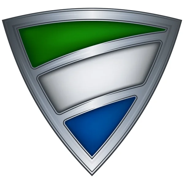 Escudo de aço com bandeira Serra Leoa — Vetor de Stock