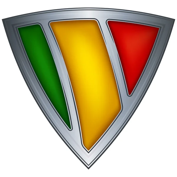 Escudo de acero con bandera Malí — Archivo Imágenes Vectoriales