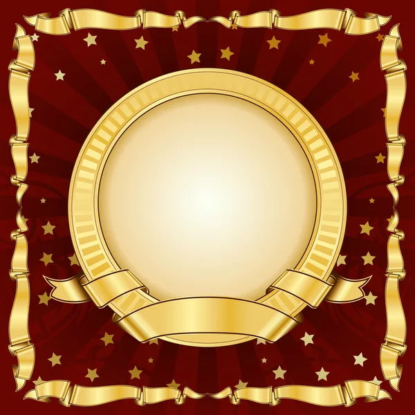 黄金复古框架 — 图库矢量图片