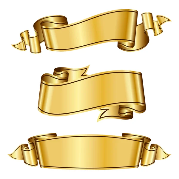 Guld band samling — Stock vektor