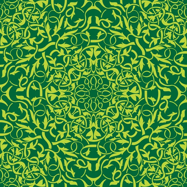 Green seamless wallpaper pattern — Stock Vector