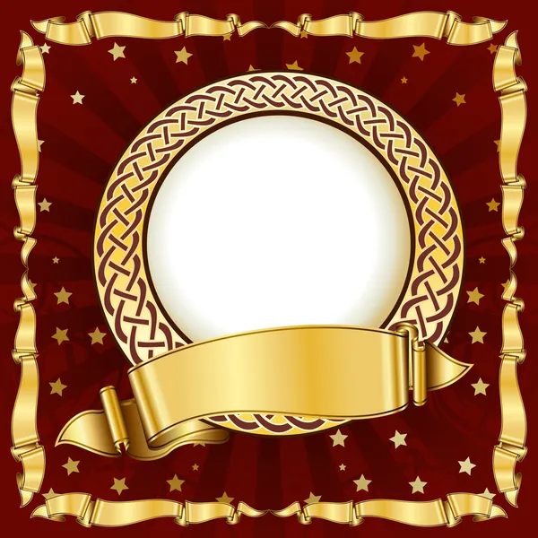 黄金复古框架 — 图库矢量图片