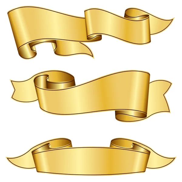 Guld band samling — Stock vektor