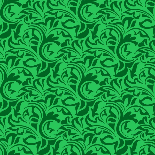Vert motif de papier peint sans couture — Image vectorielle