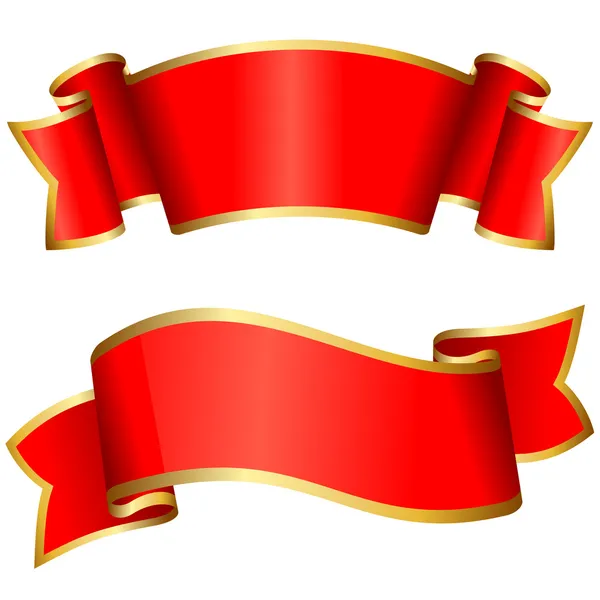 Ruban rouge collection — Image vectorielle