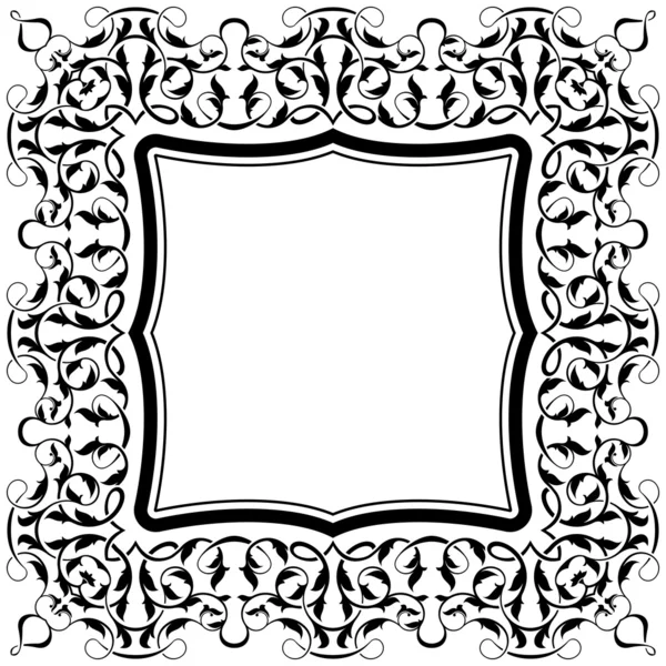 Marco negro con borde ornamental — Archivo Imágenes Vectoriales
