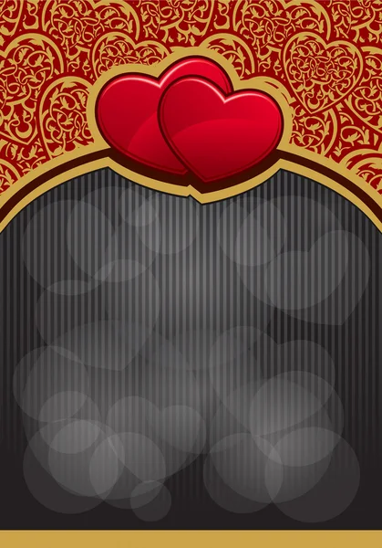 Fondo de San Valentín con corazones — Vector de stock