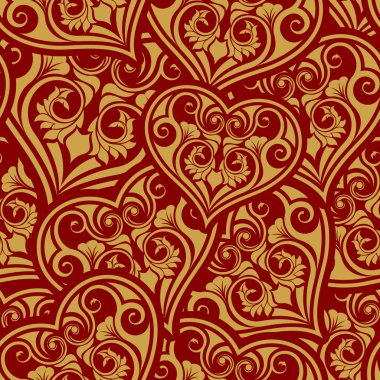 Valentine day seamless pattern clipart