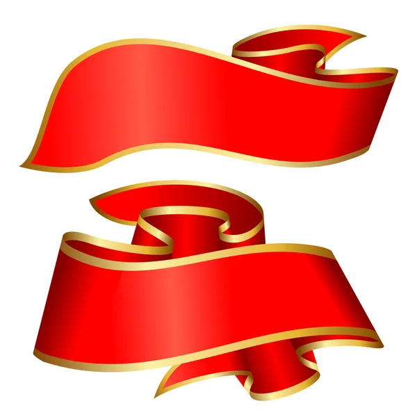 赤いリボン コレクション — ストックベクタ