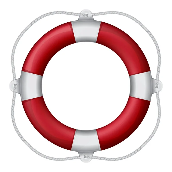 Bouée de sauvetage rouge — Image vectorielle