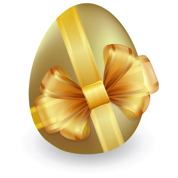 Пасхальне яйце зі стрічкою та бантом — стоковий вектор