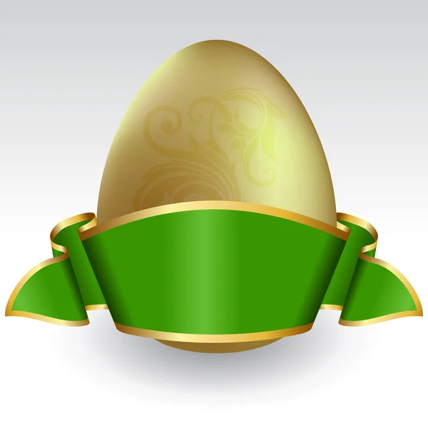 Oeuf de Pâques avec ruban — Image vectorielle