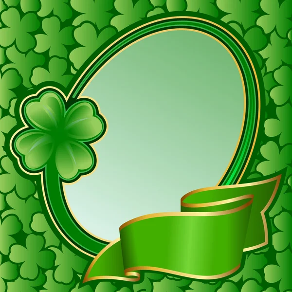 Cadre avec ruban sur St. Patrick — Image vectorielle