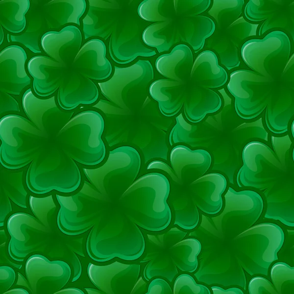 Seamless pattern from clover for St. Patrick — Stock Vector