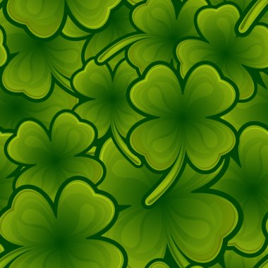 Seamless pattern from shamrock clipart