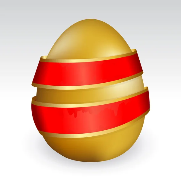 Huevo de Pascua con cinta — Vector de stock