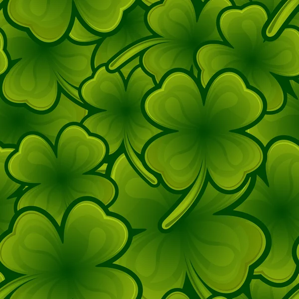 Seamless mönster från shamrock — Stock vektor