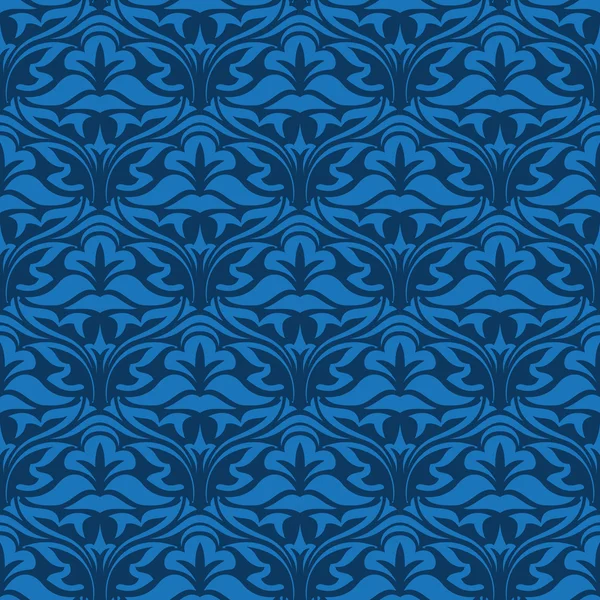 Stock vector Blue seamless wallpaper pattern