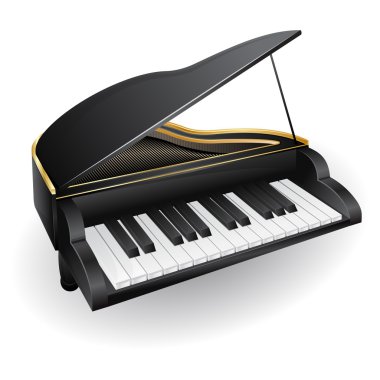 Black piano clipart