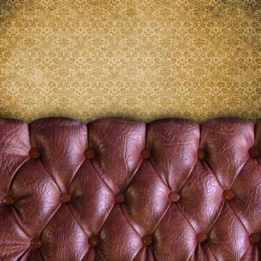 Luxury buttoned leather texture clipart