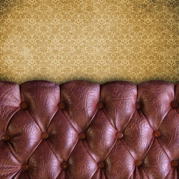 Luxury buttoned leather texture — Stock Photo, Image