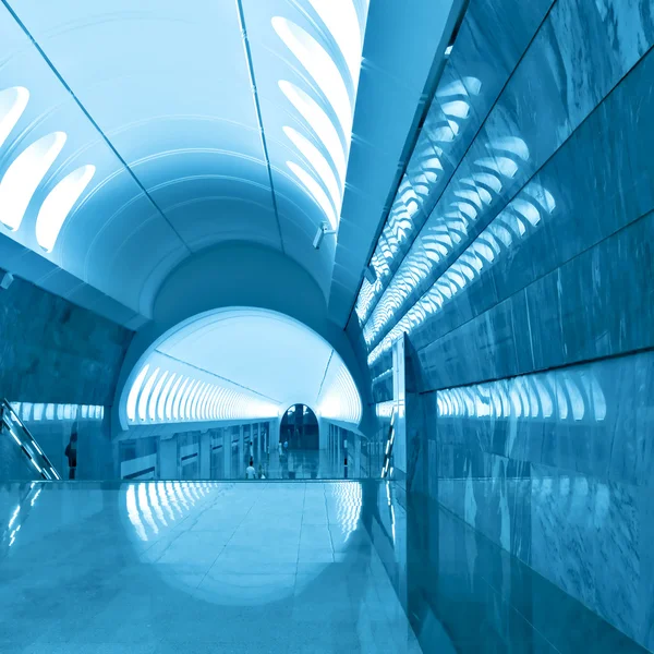 Modern blue hall — Stock Photo, Image