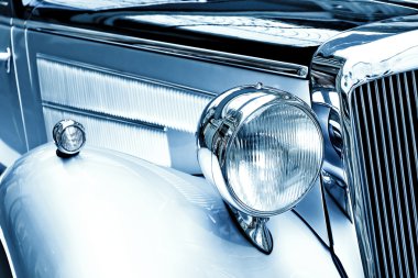 Close up of a classic vintage car clipart