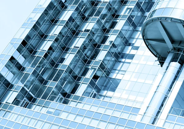 Parede de vidro texturizado, arranha-céus edifício moderno de negócios cent — Fotografia de Stock