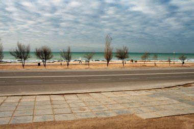 Embankment of Aktau. clipart