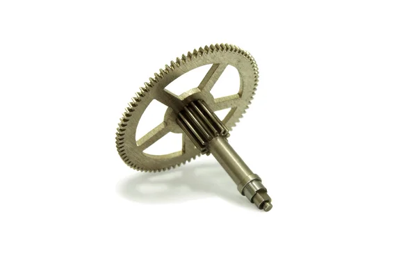 Toothed Brass Gear Wheel — Stock Photo, Image