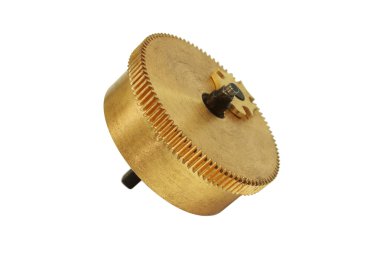 Toothed Brass Gear Wheel clipart