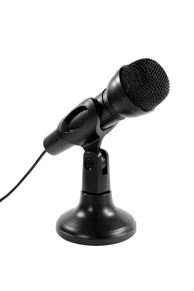 Проводной микрофон на стенде — стоковое фото