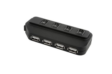 Black USB hub device clipart