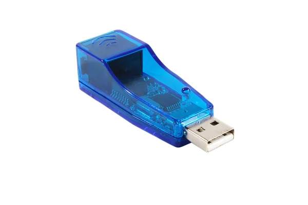 Blue USB Lan — Stock Photo, Image
