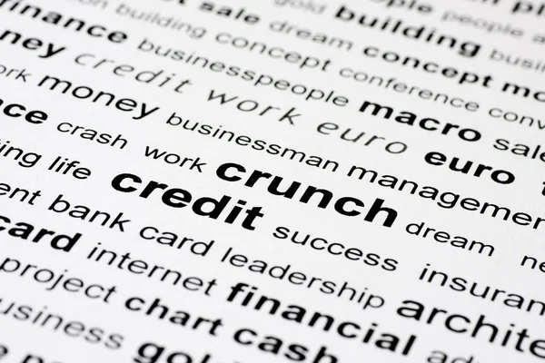 Crunch de crédito financeiro — Fotografia de Stock