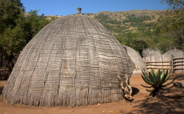 African grass hut clipart