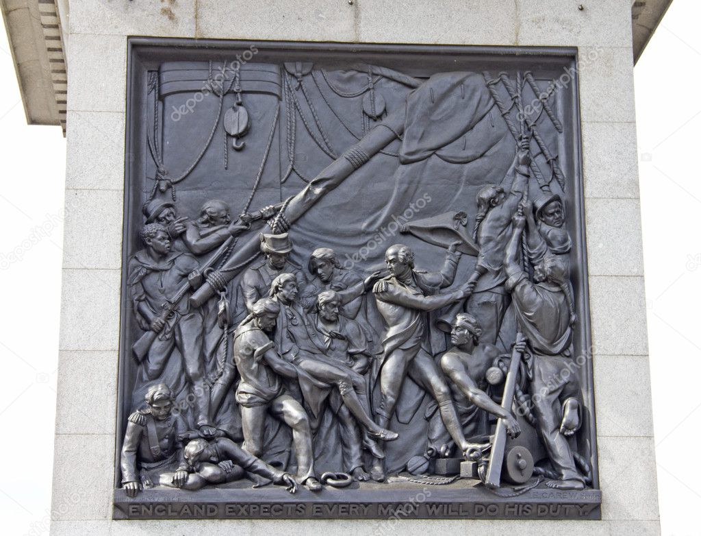 Nelson memorial in Trafalgar Square, London