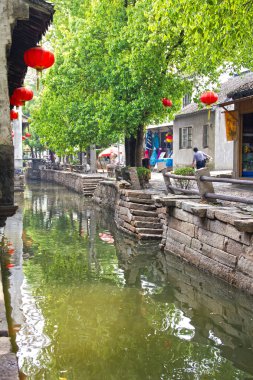 Canal in Luzhi, China clipart