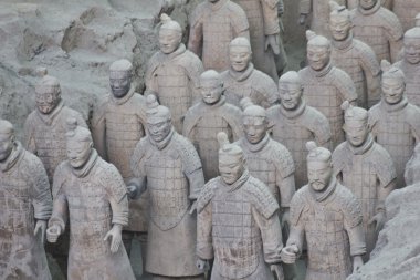 Terracotta warriors, Xian, China clipart