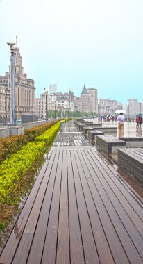 modern bir parçası rainny bir günde shanghai