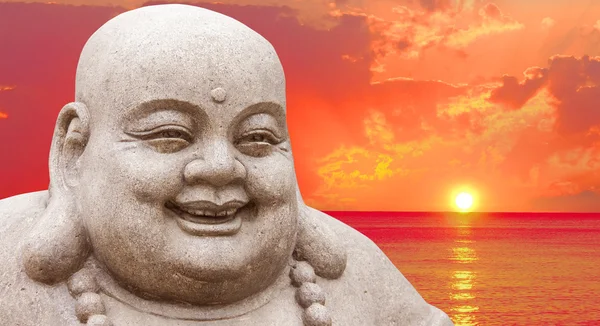 佛陀和日落 — 图库照片