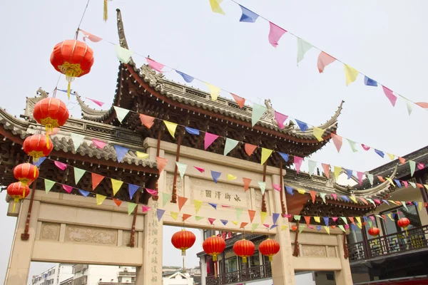 Banderas de colores en Suzhou — Foto de Stock